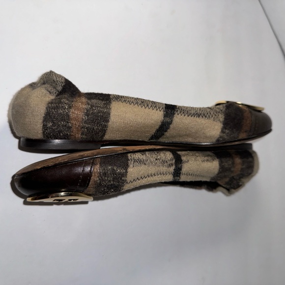 Tory Burch Serena Plaid Ballet Flat Slip-on Size 6.5 - Picture 5 of 7